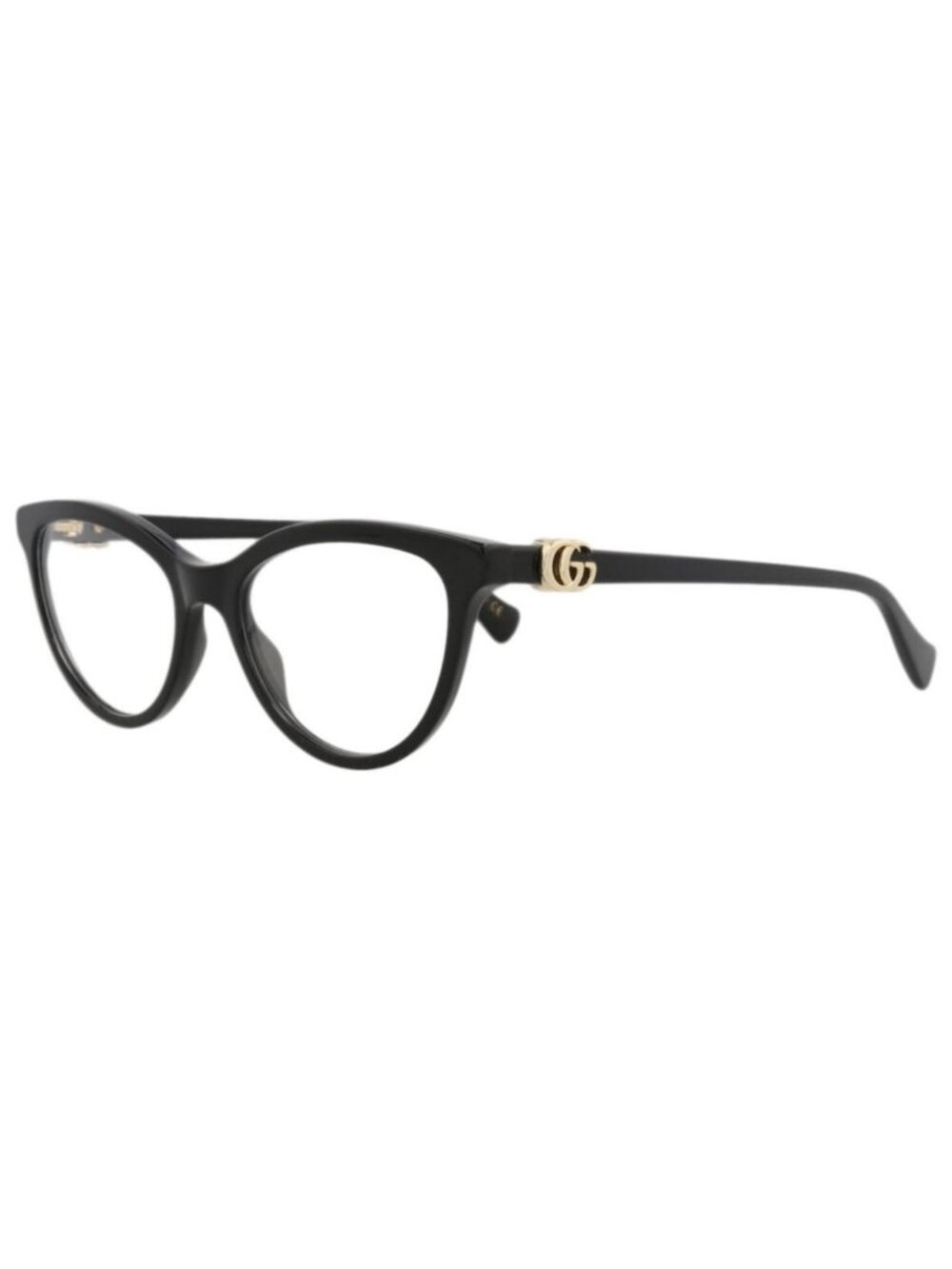 New Gucci Womens Cat Eye Black Black Transparent Fashion Designer Eyeglasses